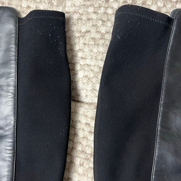 Stuart Weitzman Black Leather Knee High Boots Size 7.5 - Picture 6 of 9